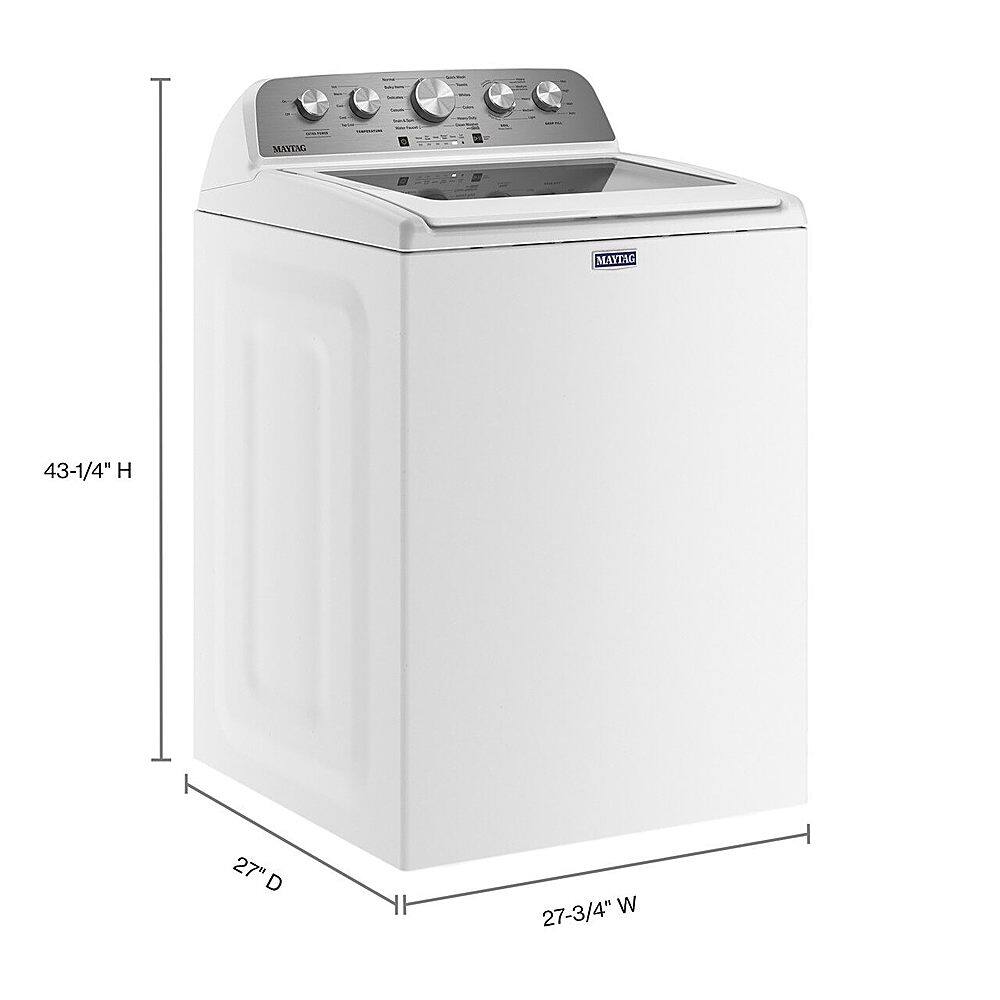Alt View 2. Maytag - 4.8 Cu. Ft. High Efficiency Top Load Washer with Extra Power Button - White.