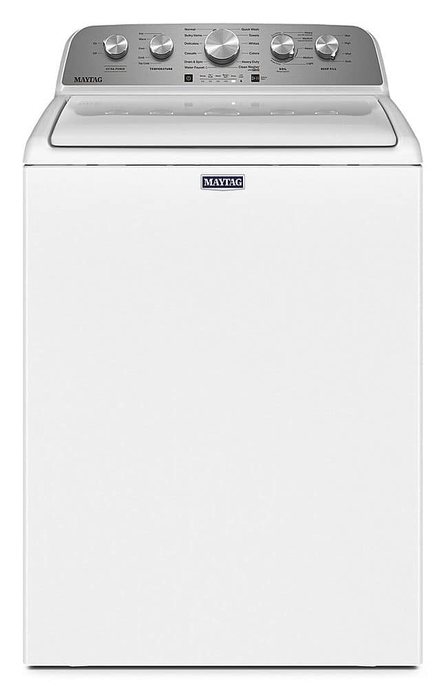 Maytag - 4.5 Cu. Ft. High Efficiency Top Load Washer with Extra Power Button - White - Front_Zoom