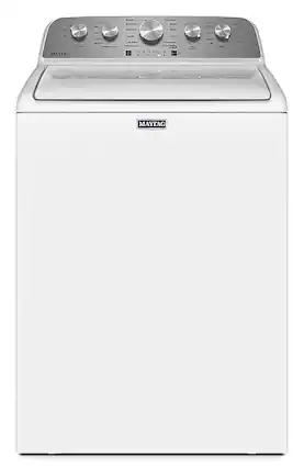 Front. Maytag - 4.5 Cu. Ft. High Efficiency Top Load Washer with Extra Power Button - White.