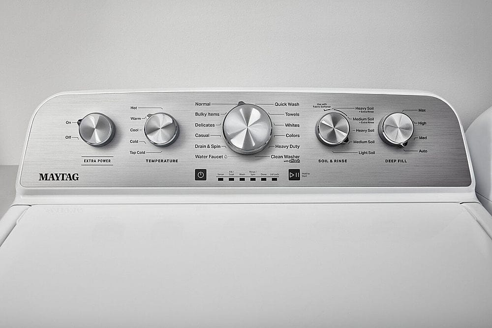 Alt View 11. Maytag - 4.5 Cu. Ft. High Efficiency Top Load Washer with Extra Power Button - White.