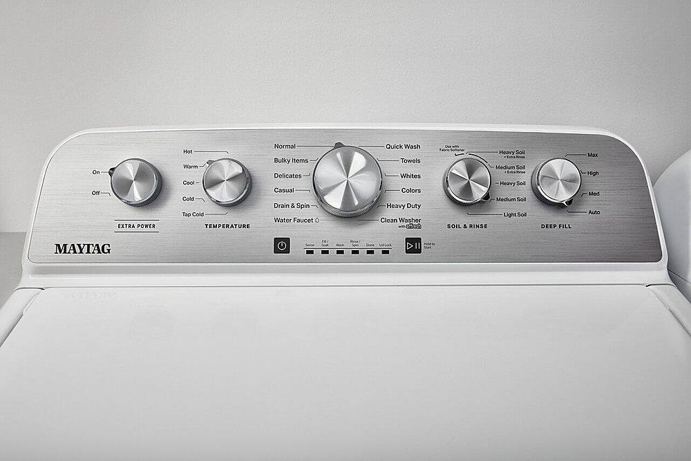 Alt View 11. Maytag - 4.5 Cu. Ft. High Efficiency Top Load Washer with Extra Power Button - White.