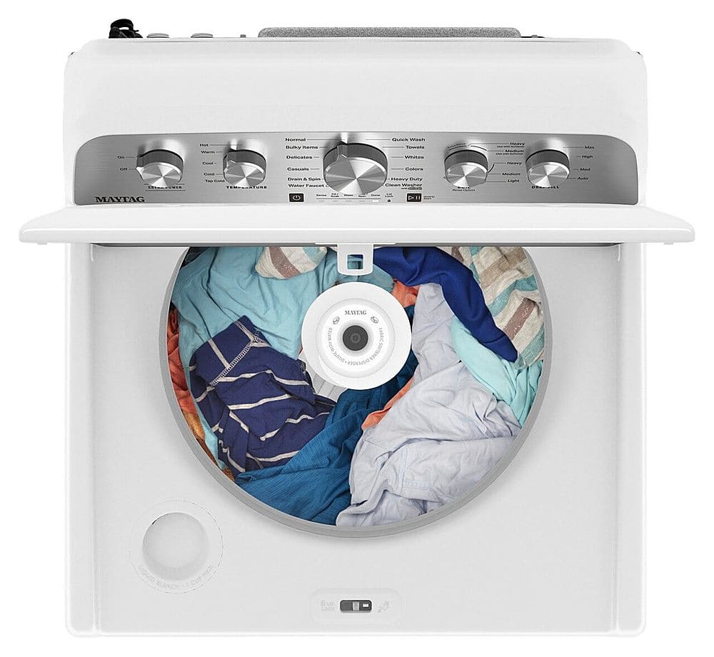 Alt View 16. Maytag - 4.5 Cu. Ft. High Efficiency Top Load Washer with Extra Power Button - White.