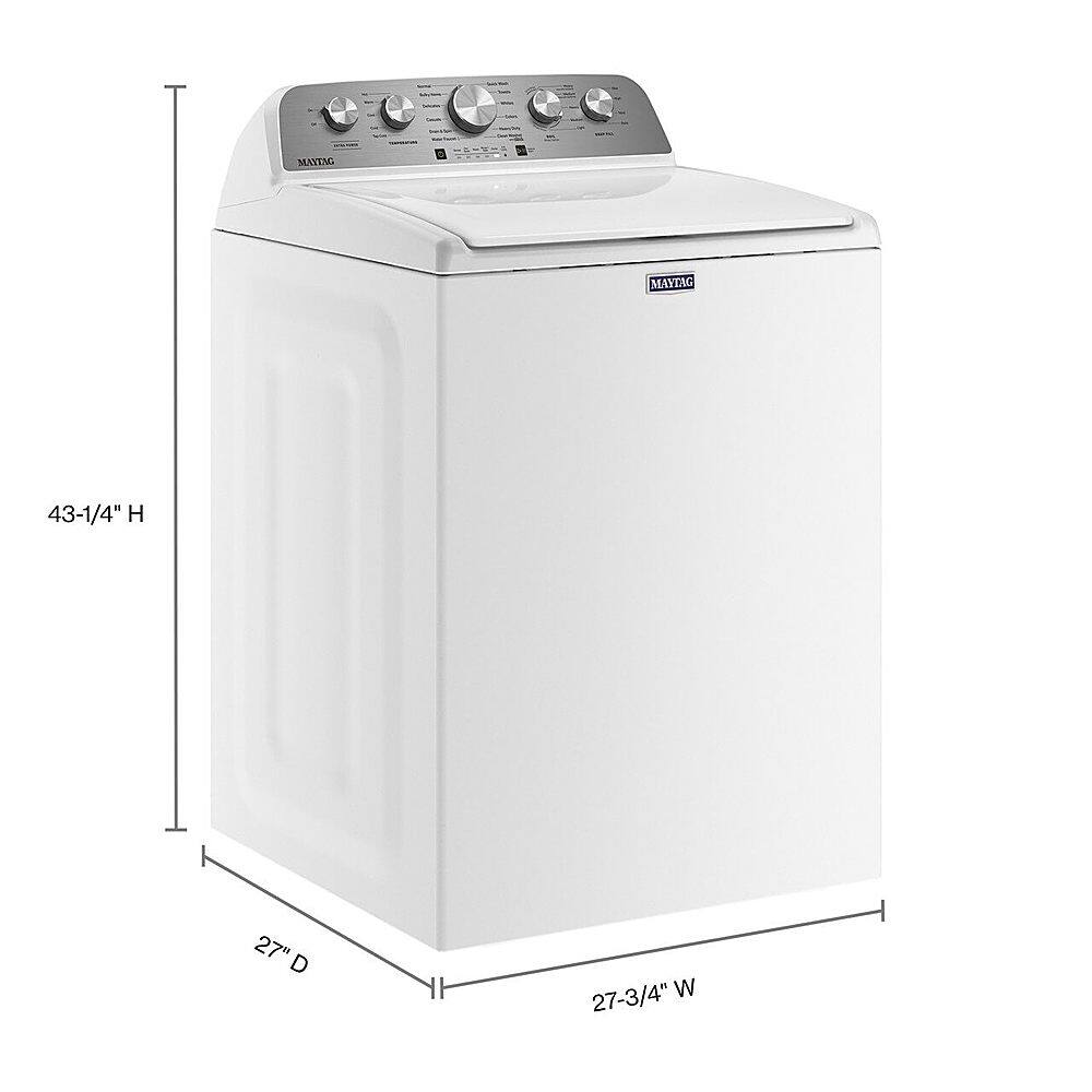 Alt View 2. Maytag - 4.5 Cu. Ft. High Efficiency Top Load Washer with Extra Power Button - White.