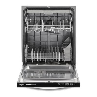 THEREDTHREAD wh×bk Whirlpool 24 in. Black Top Control Built-In Tall Tub