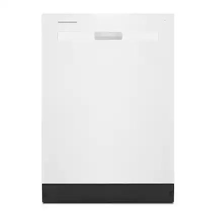 Front. Whirlpool - Top Control Built-In Dishwasher with Boost Cycle and 55 dBa - White.