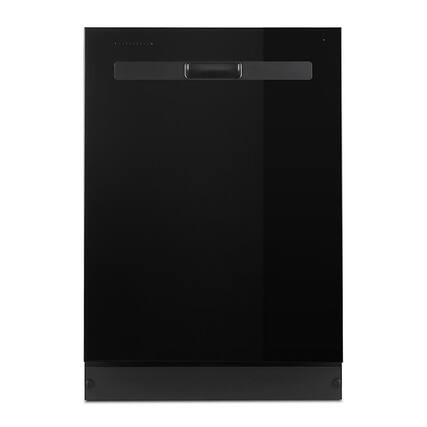 Front. Whirlpool - Top Control Built-In Dishwasher with Boost Cycle and 55 dBa - Black.
