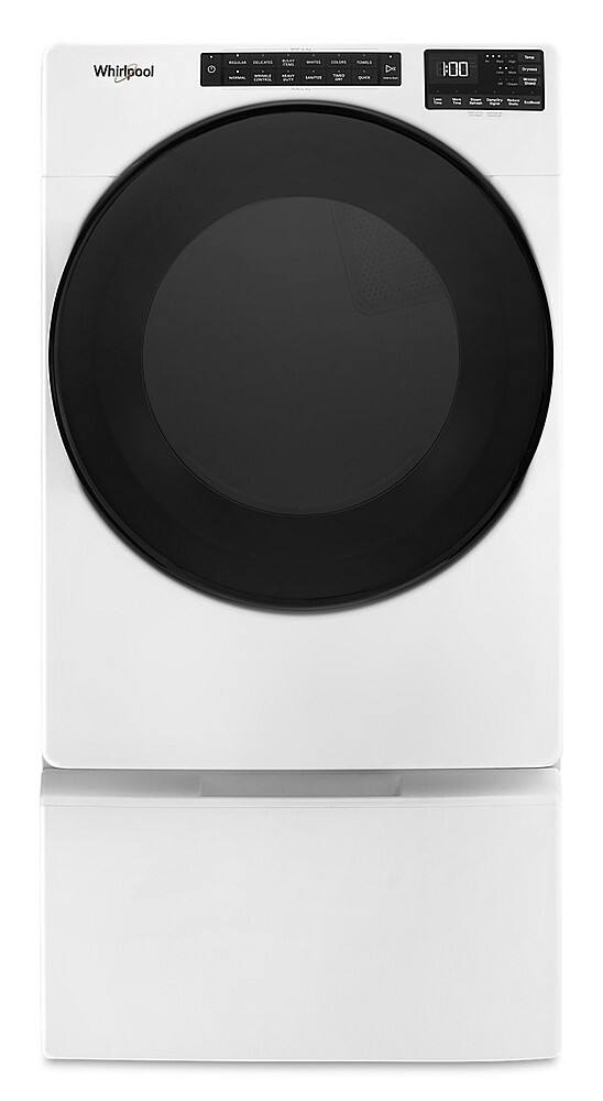 Alt View 2. Whirlpool - 7.4 Cu. Ft. Stackable Electric Dryer with Wrinkle Shield Plus Option - White.