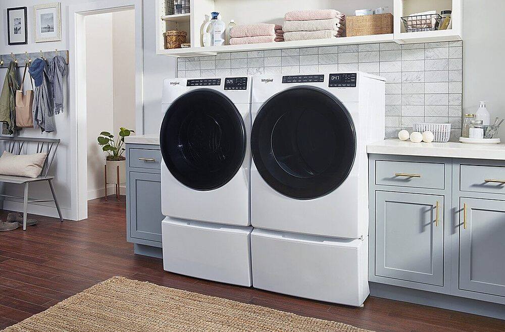 Alt View 13. Whirlpool - 7.4 Cu. Ft. Stackable Gas Dryer with Wrinkle Shield Plus Option - White.