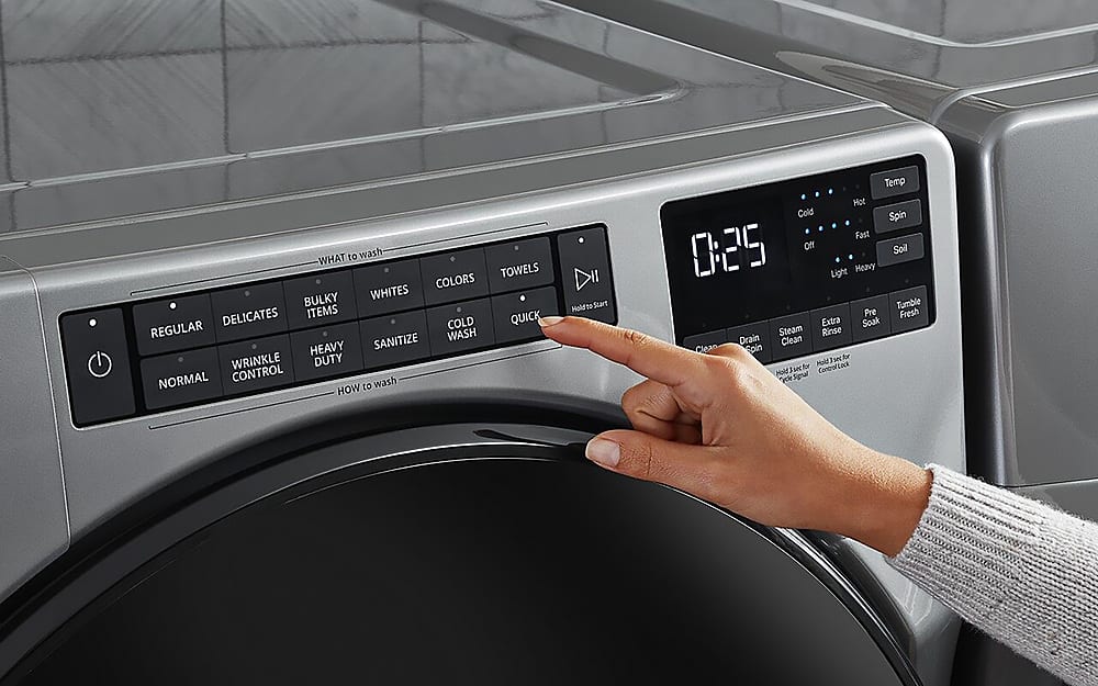 Alt View 12. Whirlpool - 5.0 Cu. Ft. High-Efficiency Stackable Front Load Washer with Tumble Fresh - Chrome Shadow.