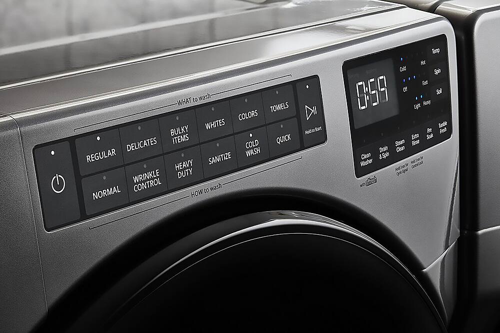 Alt View 13. Whirlpool - 5.0 Cu. Ft. High-Efficiency Stackable Front Load Washer with Tumble Fresh - Chrome Shadow.