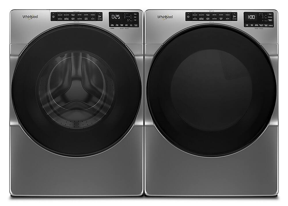 Alt View 15. Whirlpool - 5.0 Cu. Ft. High-Efficiency Stackable Front Load Washer with Tumble Fresh - Chrome Shadow.