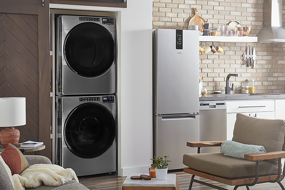 Alt View 16. Whirlpool - 5.0 Cu. Ft. High-Efficiency Stackable Front Load Washer with Tumble Fresh - Chrome Shadow.