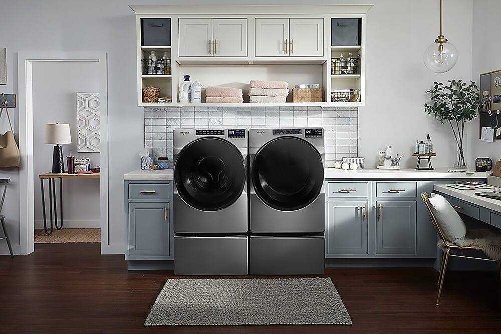 Alt View 17. Whirlpool - 5.0 Cu. Ft. High-Efficiency Stackable Front Load Washer with Tumble Fresh - Chrome Shadow.