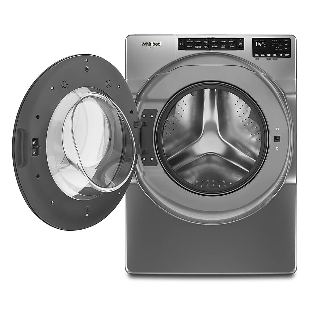 Alt View 1. Whirlpool - 5.0 Cu. Ft. High-Efficiency Stackable Front Load Washer with Tumble Fresh - Chrome Shadow.