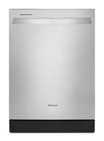 Whirlpool - Top Control Built-In Dishwasher with Boost Cycle and 55 dBa - Stainless Steel - Front_Zoom