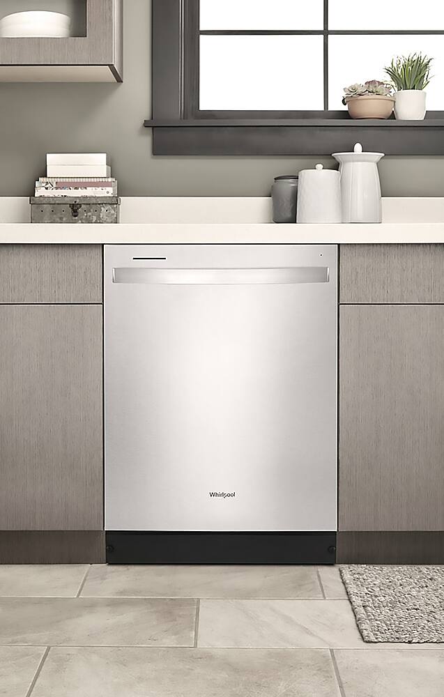 Alt View 19. Whirlpool - Top Control Built-In Dishwasher with Boost Cycle and 55 dBa - Stainless Steel.