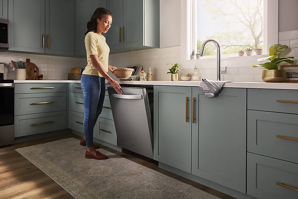 Alt View 21. Whirlpool - Top Control Built-In Dishwasher with Boost Cycle and 55 dBa - Stainless Steel.