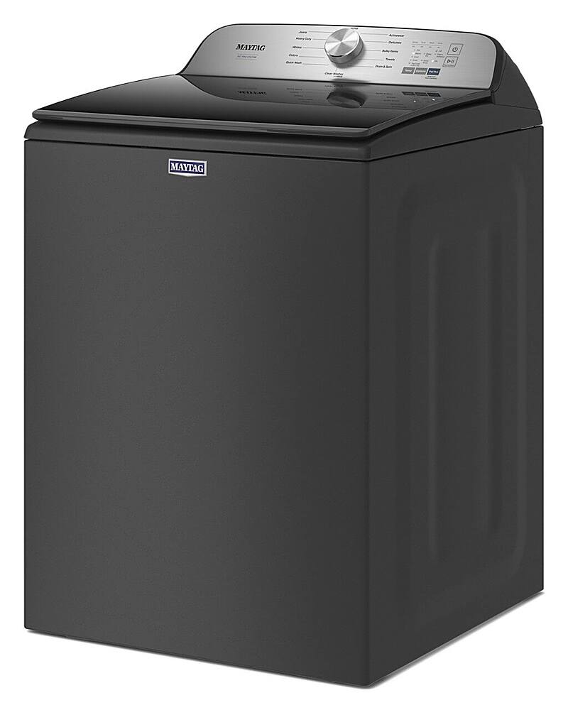 Angle. Maytag - 4.7 Cu. Ft. High Efficiency Top Load Washer with Pet Pro System - Volcano Black.