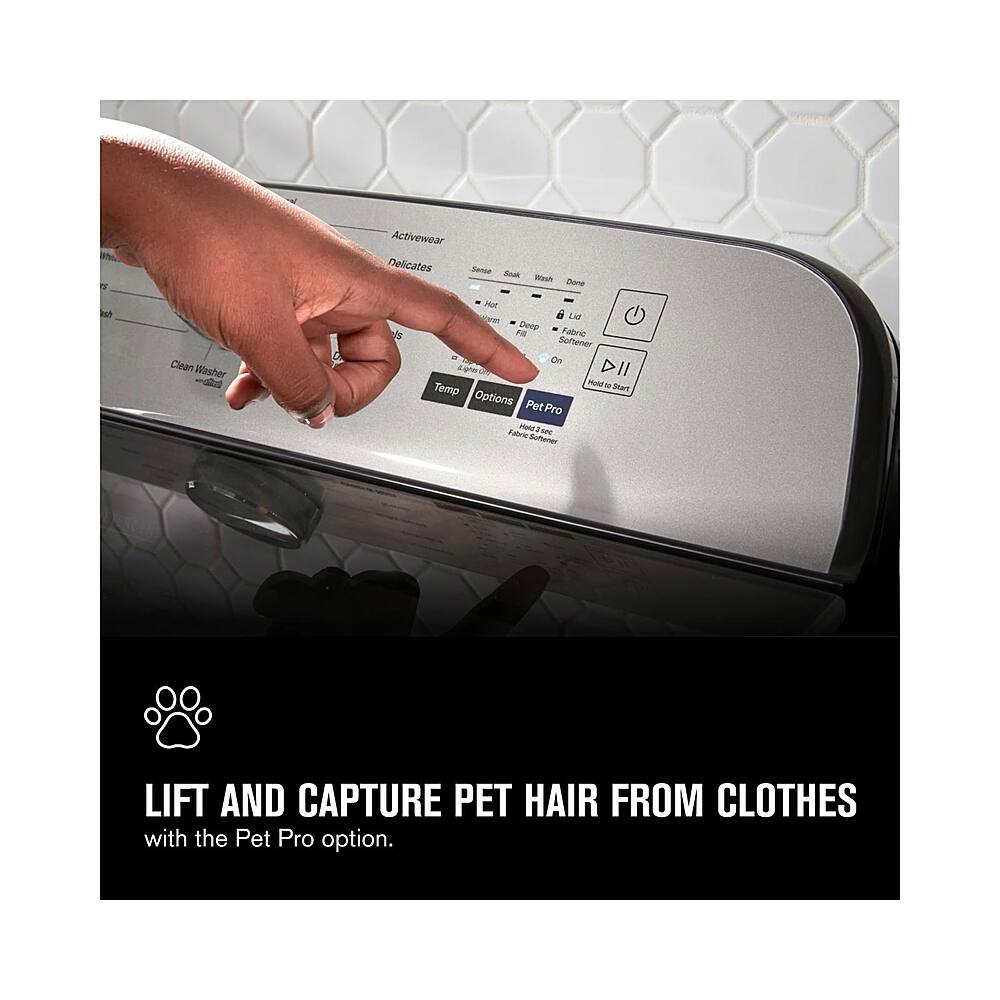 Alt View 18. Maytag - 4.7 Cu. Ft. High Efficiency Top Load Washer with Pet Pro System - Volcano Black.