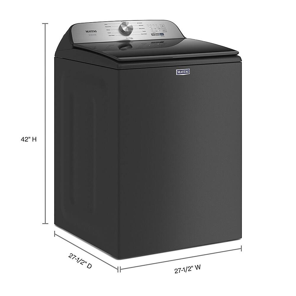Alt View 1. Maytag - 4.7 Cu. Ft. High Efficiency Top Load Washer with Pet Pro System - Volcano Black.
