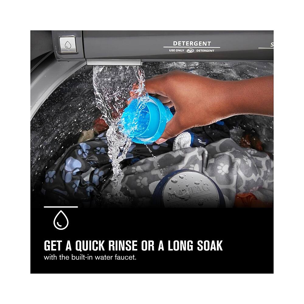 Alt View 20. Maytag - 4.7 Cu. Ft. High Efficiency Top Load Washer with Pet Pro System - Volcano Black.