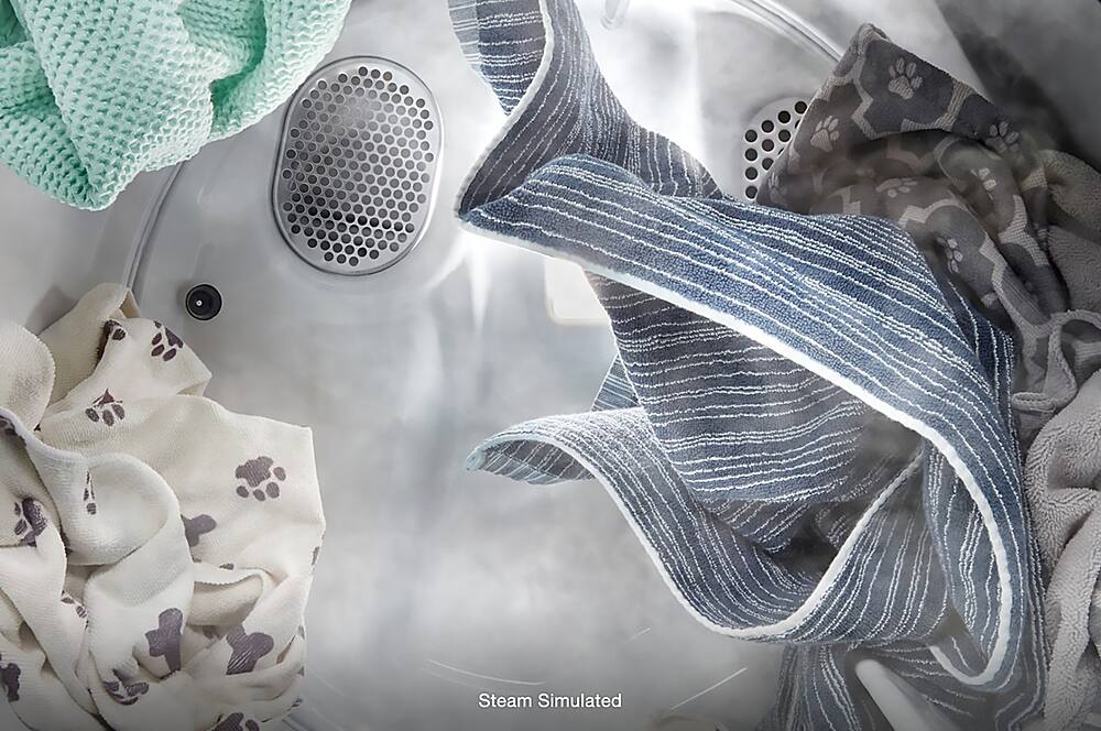 Alt View 12. Maytag - 7.0 Cu. Ft. Electric Dryer with Steam and Pet Pro System - Volcano Black.