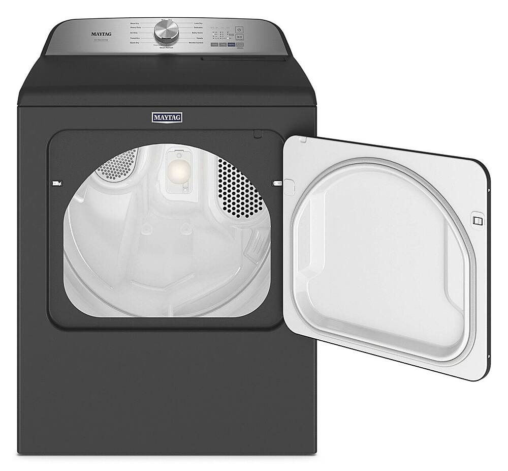 Alt View 2. Maytag - 7.0 Cu. Ft. Gas Dryer with Steam and Pet Pro System - Volcano Black.