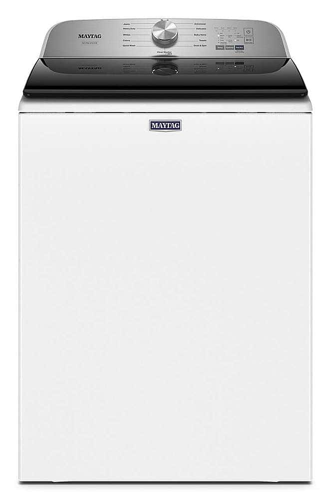 Front. Maytag - 4.7 Cu. Ft. High Efficiency Top Load Washer with Pet Pro System - White.