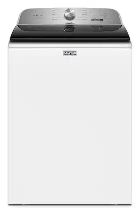 Front. Maytag - 4.7 Cu. Ft. High Efficiency Top Load Washer with Pet Pro System - White.