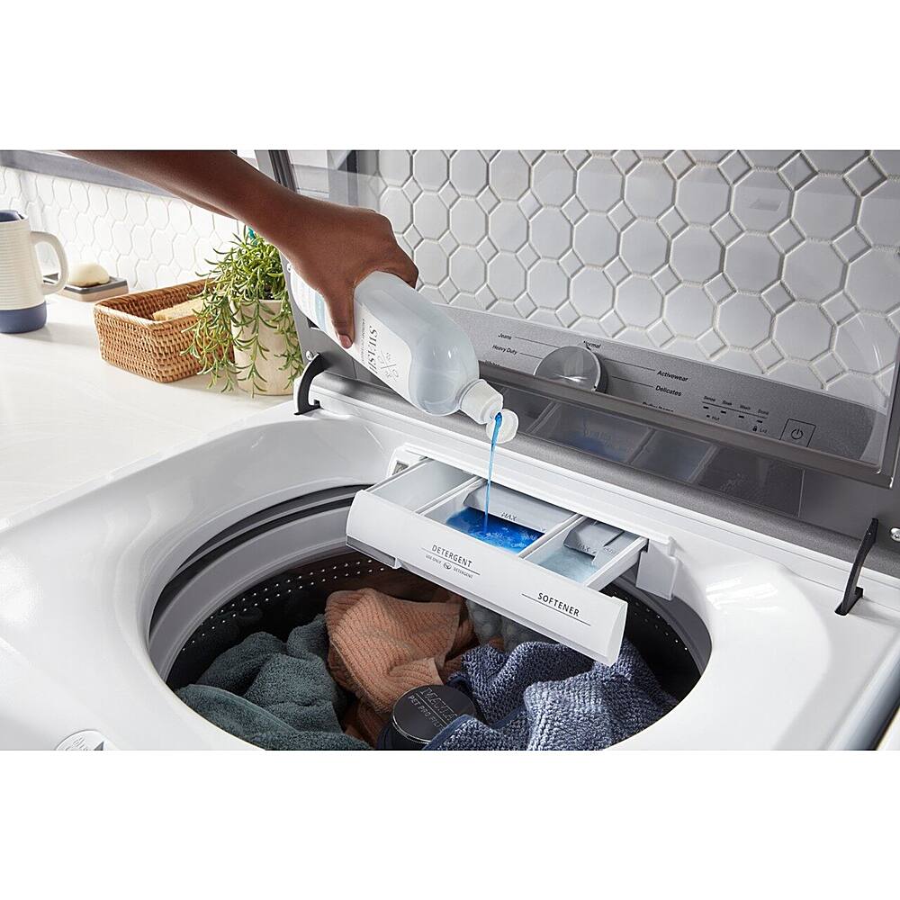 Alt View 15. Maytag - 4.7 Cu. Ft. High Efficiency Top Load Washer with Pet Pro System - White.