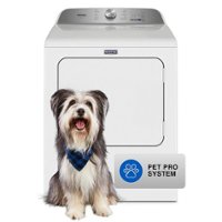 Maytag - 7.0 Cu. Ft. Electric Dryer with Steam and Pet Pro System - White - Front_Zoom