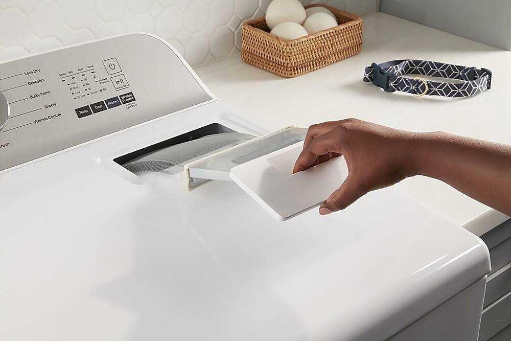 Alt View 12. Maytag - 7.0 Cu. Ft. Electric Dryer with Steam and Pet Pro System - White.