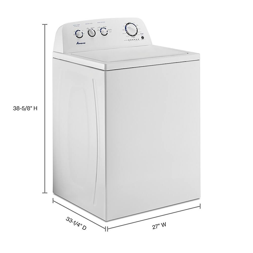 Alt View 2. Amana - 3.8 Cu. Ft. High Efficiency Top Load Washer with with High-Efficiency Agitator - White.
