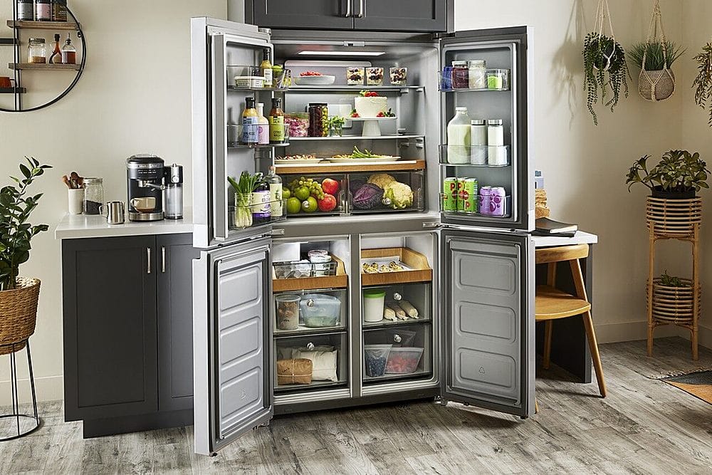 KitchenAid 19.4 Cu. Ft. Bottom-Freezer 4-Door French Door Refrigerator ...