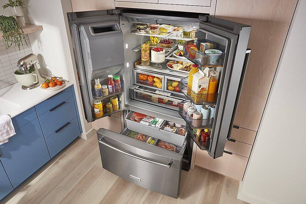 Alt View 19. KitchenAid - 27 Cu. Ft. French Door Refrigerator with External Water and Ice Dispenser - Stainless Steel with PrintShield Finish.