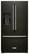 Front. KitchenAid - 27 Cu. Ft. French Door Refrigerator with External Water and Ice Dispenser - Black Stainless Steel.