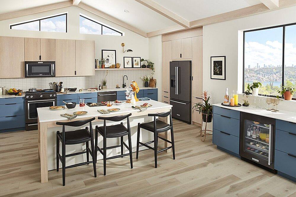 Alt View 14. KitchenAid - 27 Cu. Ft. French Door Refrigerator with External Water and Ice Dispenser - Black Stainless Steel.