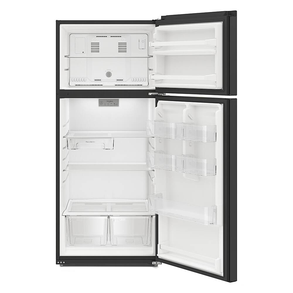 Angle. Whirlpool - 16.3 Cu. Ft. Top-Freezer Refrigerator - Black.
