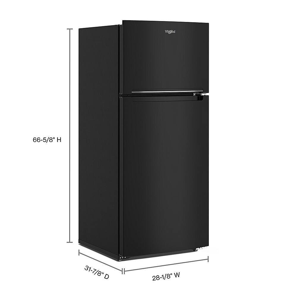 Alt View 1. Whirlpool - 16.3 Cu. Ft. Top-Freezer Refrigerator - Black.