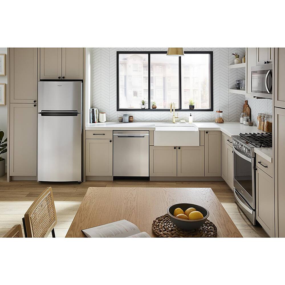 Alt View 20. Whirlpool - 16.3 Cu. Ft. Top-Freezer Refrigerator - Stainless Steel.