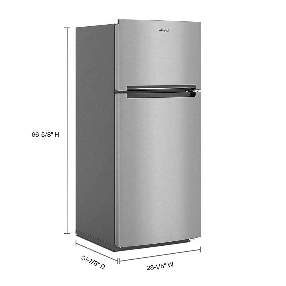 Alt View 1. Whirlpool - 16.3 Cu. Ft. Top-Freezer Refrigerator - Stainless Steel.