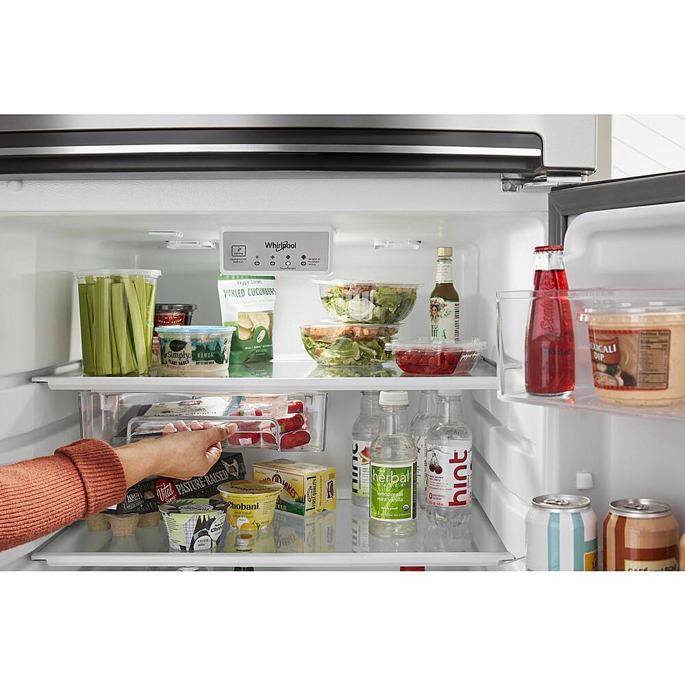 Alt View 13. Whirlpool - 16.3 Cu. Ft. Top-Freezer Refrigerator - Stainless Steel.
