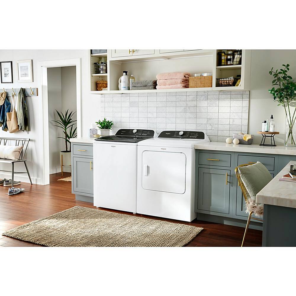 Alt View 18. Whirlpool - 7.0 Cu. Ft. Gas Dryer with Moisture Sensor - White.