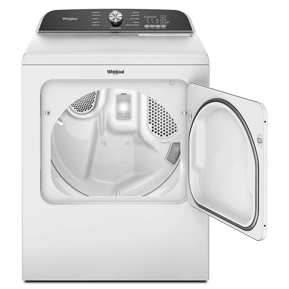 Alt View 2. Whirlpool - 7.0 Cu. Ft. Gas Dryer with Moisture Sensor - White.