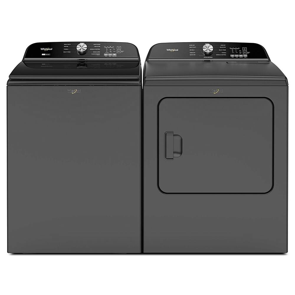 Alt View 19. Whirlpool - 5.3 Cu. Ft. High Efficiency Top Load Washer with 2 in 1 Removable Agitator - Volcano Black.
