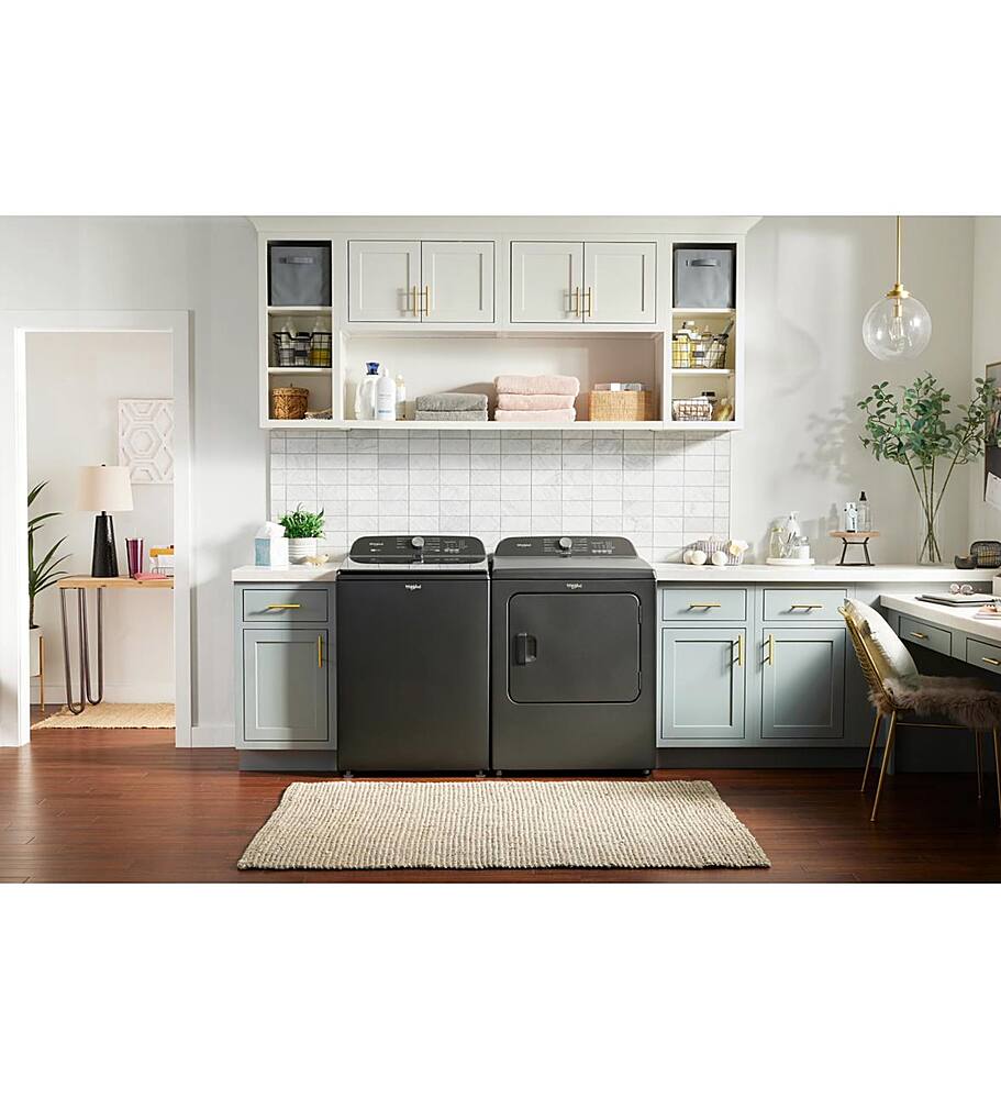 Alt View 20. Whirlpool - 5.3 Cu. Ft. High Efficiency Top Load Washer with 2 in 1 Removable Agitator - Volcano Black.