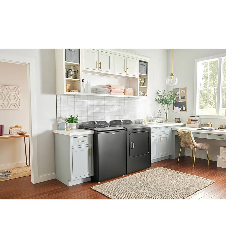 Alt View 21. Whirlpool - 5.3 Cu. Ft. High Efficiency Top Load Washer with 2 in 1 Removable Agitator - Volcano Black.