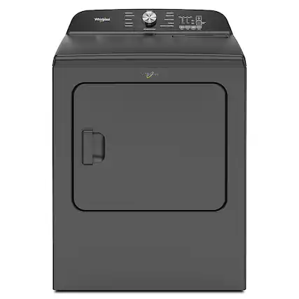 Front. Whirlpool - 7.0 Cu. Ft. Gas Dryer with Moisture Sensor - Volcano Black.