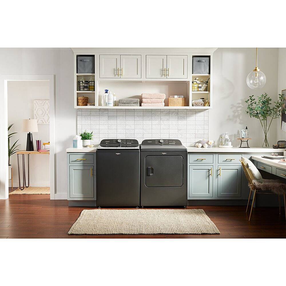 Alt View 18. Whirlpool - 7.0 Cu. Ft. Gas Dryer with Moisture Sensor - Volcano Black.