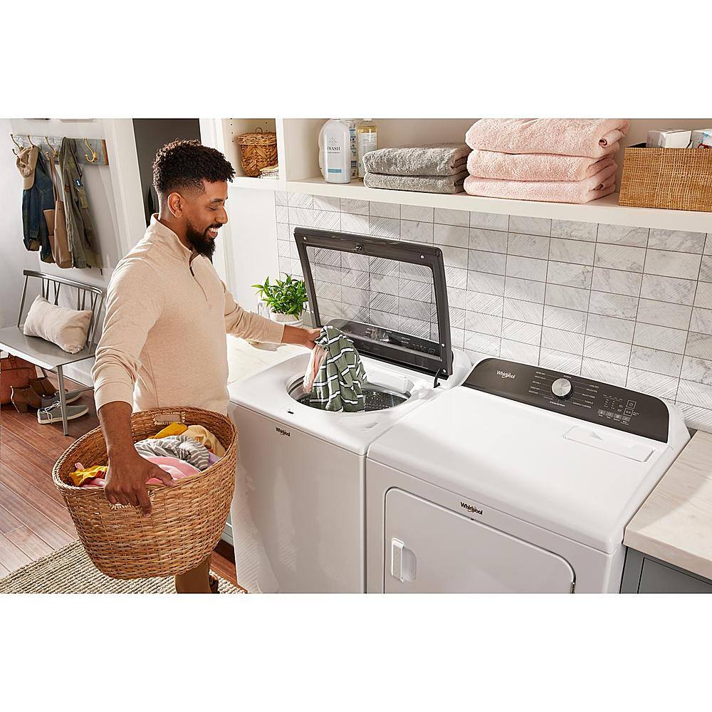 Alt View 20. Whirlpool - 5.3 Cu. Ft. High Efficiency Top Load Washer with 2 in 1 Removable Agitator - White.